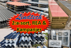 Lindtech Bygghandel 2:a-sortering Takplåt Väggplåt Väggpaneler Fönster